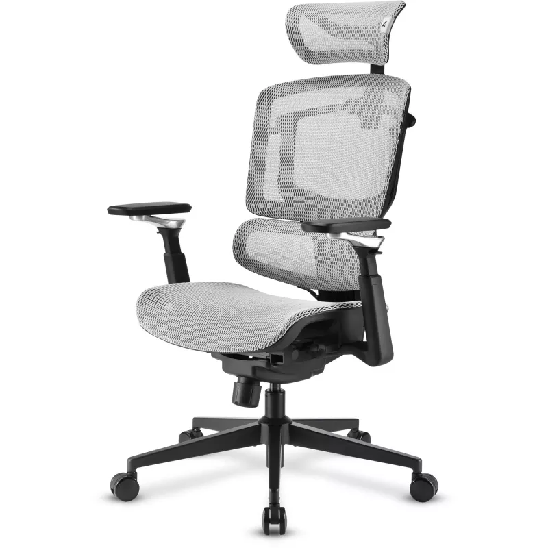Biroja krēsls Sharkoon OfficePal C50M — polsterēts sēdeklis, sietveida atzveltne, melns, atzveltne 49×63 cm, sēdekļa platums 50 cm