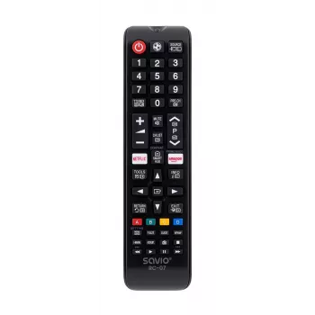 SAVIO tālvadības pults RC-07 Samsung TV, IR bezvadu, melna, spiedpogu