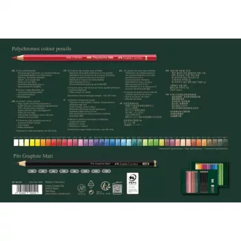 Eļļas bāzes zīmuļu komplekts Faber-Castell Polychromos & Pitt Graphite Matt 48 gab., daudzkrāsains