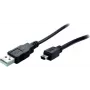 USB kabelis ShiverPeaks BS77163 3m USB 2.0 A uz Mini-B Melns