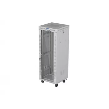 LANBERG 19 collu 32U stāvošais skapis 600×600 mm pelēks ar perforētām durvīm un LCD (plakanā iepakojumā)