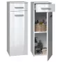 Brīvi stāvošs vannas istabas plaukts ar baltu rāmi NEL V DS BIEL POŁ — 3 plaukti, 300×300×850 mm