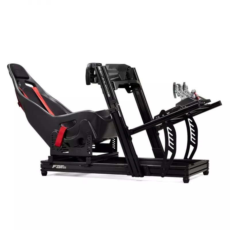 Sacīkšu kokpits Next Level Racing F-GT Elite Lite Wheelplate Edition ar regulējamu augstumu, saderīgs ar Formula un GT uzstādījumiem