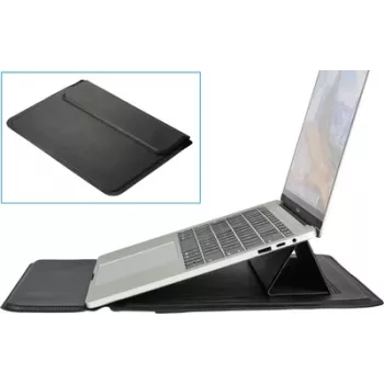 Renkforce Notebook Maciņš ar integrētu statīvu, piemērots līdz 34,5 cm (13,6 inch), melns (RF-5594130)