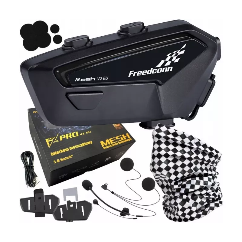 FreedConn FX Pro V2 EU MESH motocikla intercoms