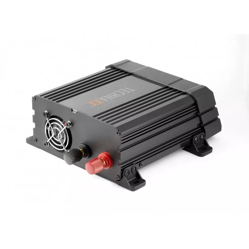 Technaxx TE19 sprieguma pārveidotājs automašīnai, 600 W, melns