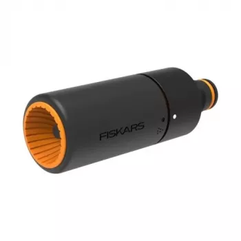 Fiskars 1027088 šļūtenes sprausla ar bezpakāpju smidzināšanas regulēšanu, melna/oranža