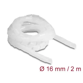 DeLOCK Spiralšļūtene elastīga 2 m x 16 mm caurspīdīga polietilēna