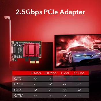 Cudy PE25 iekšējā tīkla karte Ethernet