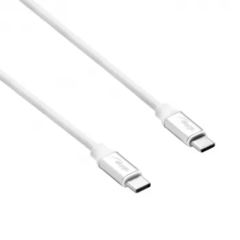 Akyga AK-USB-41 USB-C – USB-C kabelis, USB 2.0, 60 W, 1,8 m, balts