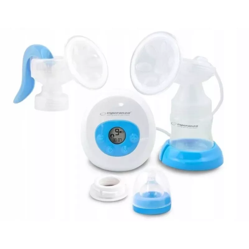 Krūts sūknis ESPERANZA ECM003B Elektronisks 150 ml, iebūvēts displejs, zils/balts, 100–240V AC