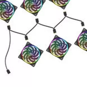RGB sadalītājs Akasa AK-CBLD13-85BK 1-uz-6 adresējams LED sadalītāja kabelis