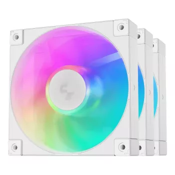 Ventilatoru komplekts DeepCool FD12 ARGB WH-3 in 1 12 cm Balts 3 gab.