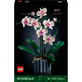 LEGO 10311 Icons Orhideja Mākslīgais Augs Ar Ziediem Mājas Dekoram Pieaugušajiem Botāniskā Kolekcija Dāvana Sievai Vai Vīram