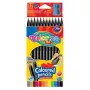 Colorino Kids Trīsstūrveida krāsainie zīmuļi 12 krāsas (ar asināmo) melns koks