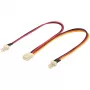Wentronic Goobay iekšējais PC barošanas kabelis - 2x 3-pin spraudnis > 3-pin ligzda (93880)