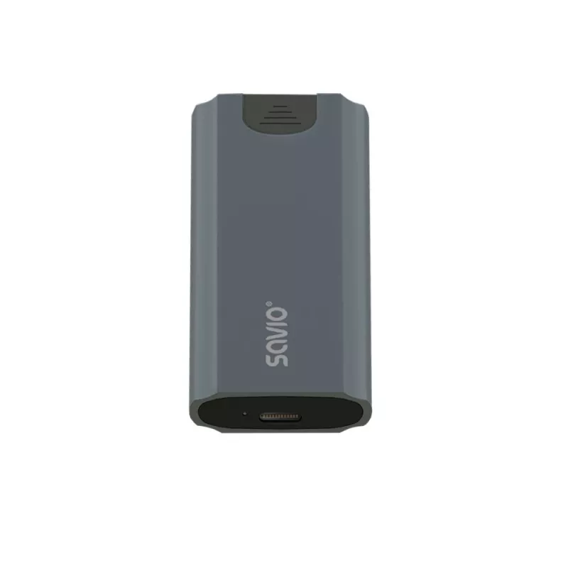 M.2 SSD korpuss SAVIO AK-67 Pelēks, USB 10 Gbit/s, viena M.2 diska atbalsts