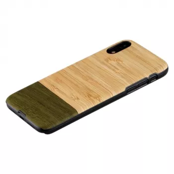 Viedtālruņa maciņš man and wood iPhone XR — bambusa mežs melns