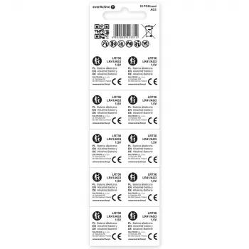 Everactive EVAG3 LR41 sārma baterija 1.5V — iepakojums 10 gab.