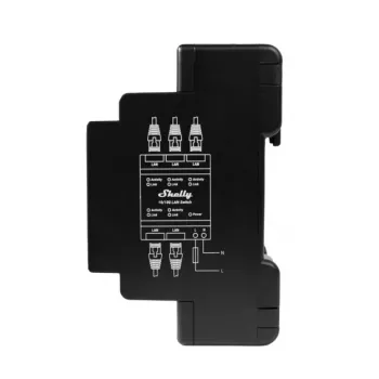 Shelly LAN Switch viedais komutators, melns, 110-240 V AC, 1 W