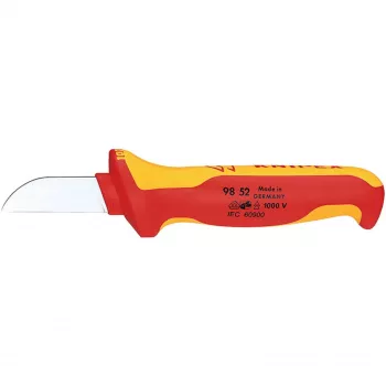 Knipex 98 52 fiksēta asmens nazis, oranžs/sarkans