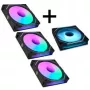 LIAN LI UNI FAN SL-INF 120 ARGB Reverse Blade 4 komplekts - Melns