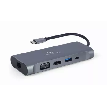 Gembird A-CM-COMBO7-01 klēpjdatora dokstacija/portu replicētājs USB 3.2 Gen 1 (3.1 Gen 1) Type-A Pelēks