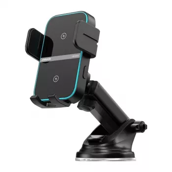 Joyroom JR-ZS246S auto paneļa turētājs ar bezvadu lādētāju, melns