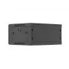 Sienas stiprinājuma 19 collu skapis LANBERG 4U 600x450 mm melns ar metāla durvīm