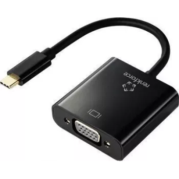 Renkforce RF-4679564 Video kabeļa adapteris 0,1 m USB Type-C uz VGA (D-Sub) Melns (RF-4679564)