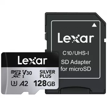 Atmiņas karte Lexar 128GB UHS-I MicroSDXC Professional SILVER PLUS