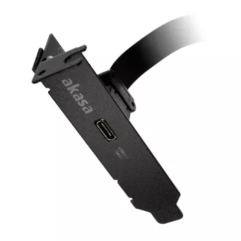 Akasa Low Profile PCI Bracket Adapter USB 3.1 Type C - melns - Adapteris - Digitāls/Dati