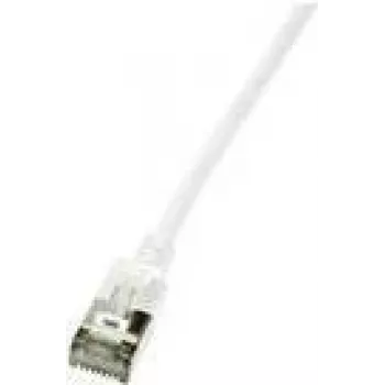 LogiLink Ultraflex SlimLine - Patch-Cable - RJ-45 (Tēviņš) uz RJ-45 (Tēviņš) - 0,5 m - 3,8 mm - ekranēts PIMF - CAT 6a - Ekranēts, bez halogēna, veidots - Balts, RAL 9010