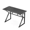 Spēļu galds huzaro Hero 1.6 Melns — taisna MDF/oglekļa virsma 1200×600×750 mm, metāla rāmis