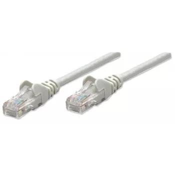 Intellinet tīkla vads, Cat6, 1m, Pelēks, CCA, U/UTP, PVC, RJ45, Apzeltīti kontakti, Aizsargāts, Ar boot, Mūža garantija