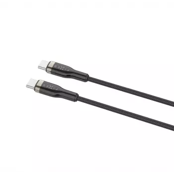 USB-C uz USB-C kabelis FIXED FIXDB-CC2-BK — 2 m, 100W, fiksēts nenoņemams