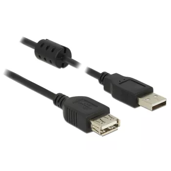 USB pagarinātājkabelis DeLOCK 84884 USB 2.0 1.5m Melns