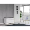 Slēgts apavu skapis OPAL SZAFKA BIEL — Balts, skaidu plātne, W850×H450 mm, 16 mm rāmis