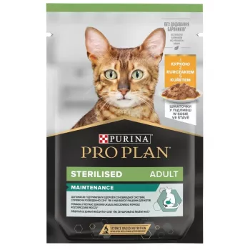 PURINA Pro Plan Cat Sterilised Maintenance Chicken - slapjā kaķu barība - 85 g