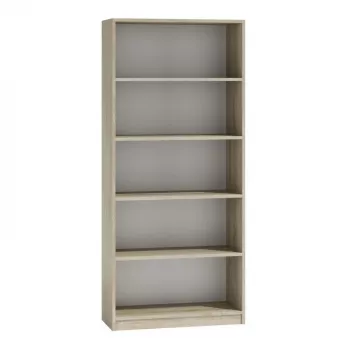 Biroja grāmatu skapis Top e shop R80 SONOMA ozola krāsā, 5 plaukti, 800×300×1820 mm