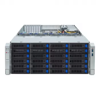4U Rack Server GIGABYTE S453-S70-AAV1 — Divu ligzdu LGA4677, DDR5, 16 DIMM, 38x 2.5 collu/M.2, 1600W Redundant Barošanas Avots (80 PLUS Titanium)