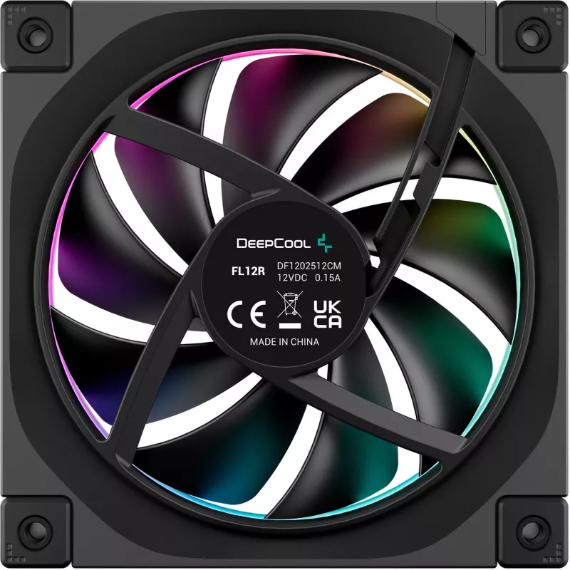 DeepCool FL12R 120 mm ARGB reversā lāpstiņa korpusa ventilators 3 komplektā