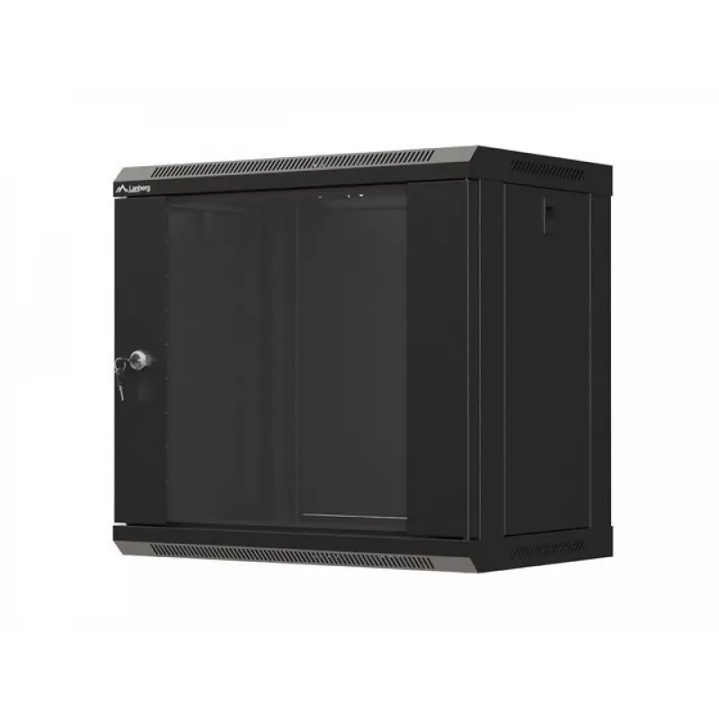 Pie sienas montējams tīkla skapis LANBERG WF03-5309-10B, 9U, 500×350×540 mm, max slodze 60 kg, melns