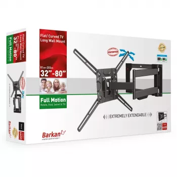 TV stiprinājums Barkan Mounting Systems 4400 50 kg 2.03 m Melns