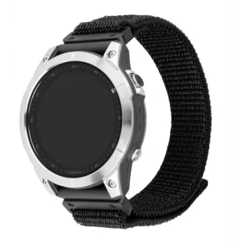 Nomaināma 26 mm QuickFit neilona pulksteņsiksna FIXED Garmin, melna