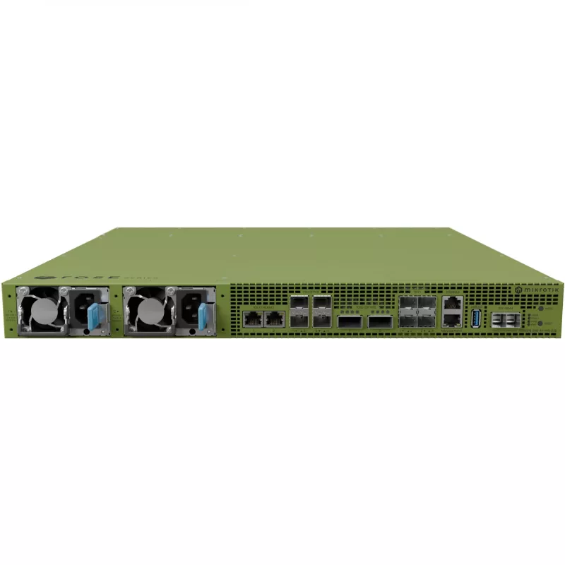 MikroTik ROSE datu serveris RDS2216-2XG-4S+4XS-2XQ, 2x 100G QSFP28, 4x 25G SFP28, 4x 10G SFP+, 2x 10G RJ45