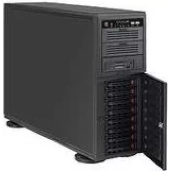 Supermicro SC743 AC-668B - Pilna torņa korpuss - 4U - Paplašināts ATX - SATA/SAS - Karstā maiņa 668 W - Melns - USB
