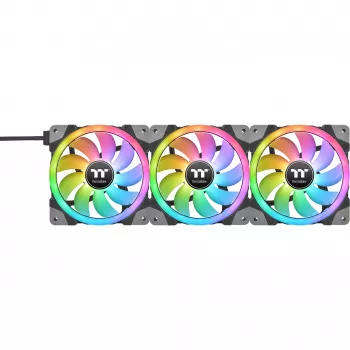 Thermaltake SWAFAN EX12 ARGB 120mm Reversais Lāpstiņu 3-Pak - Melns