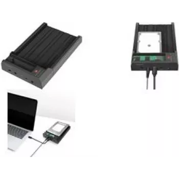 LogiLink USB 3.2 Gen 2 Quickport 2-Bay 2.5/3.5 SATA HDD/SSD un M.2 NVMe dokstacija QP0031