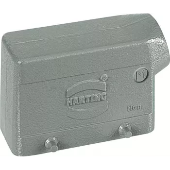 HART Sleeve Enclosure M25 19300161521 ar sānu kabeļa izvadu, zems profils, Form Factor 1
